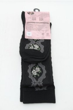 画像2: m petit by misako / ECAMOVKバラレースソックス  黒 S-26-02-08-005-LO-ZA-HR-ZS