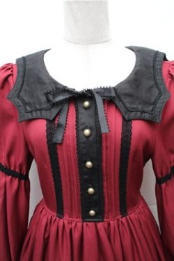 画像3: ALICE and the PIRATES / Bat Maidワンピース  エンジｘ黒 S-26-02-08-038-PA-OP-HR-ZS