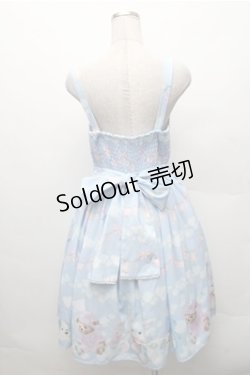 画像2: axes femme kawaii / ランドリー柄ジャンスカ  サックス S-26-02-08-040-AX-OP-HR-ZS