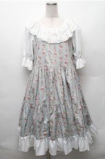 画像1: marcHenTica / フレアローズワンピース(半袖)  ミント S-26-02-08-041-LO-OP-HR-ZS (1)