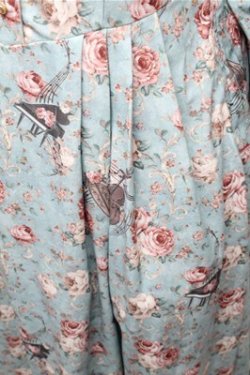 画像4: axes femme / 音楽と薔薇柄ドレス風ワンピース  ミント S-26-02-08-042-AX-OP-HR-ZS