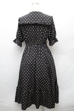 画像2: m petit by misako / 梨地水玉半袖ワンピース L 黒 S-26-02-08-045-LO-OP-HR-ZS