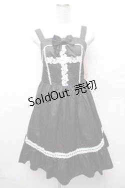 画像1: Eri Aino's collaboration / TTAINリボンレースジャンパースカート M 黒 S-26-02-08-047-LO-OP-HR-ZS