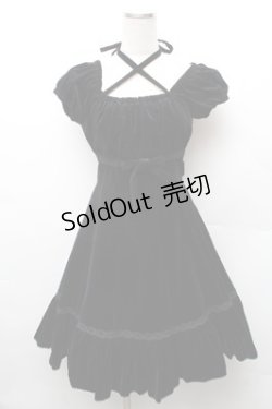 画像1: Mary Magdalene / 別珍ローテ・ローゼワンピース  黒 S-26-02-08-048-CL-OP-HR-ZS