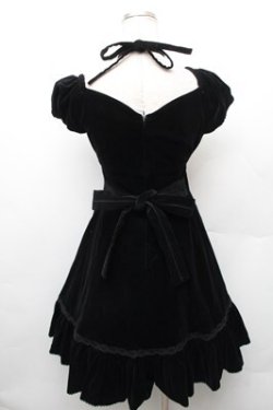 画像2: Mary Magdalene / 別珍ローテ・ローゼワンピース  黒 S-26-02-08-048-CL-OP-HR-ZS