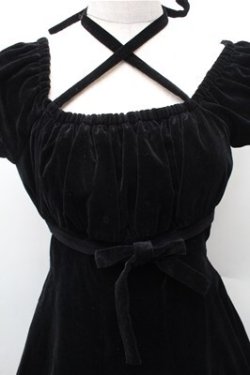 画像3: Mary Magdalene / 別珍ローテ・ローゼワンピース  黒 S-26-02-08-048-CL-OP-HR-ZS