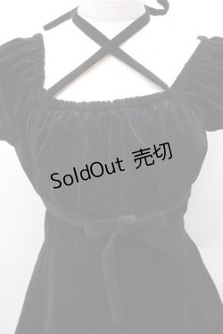 画像3: Mary Magdalene / 別珍ローテ・ローゼワンピース  黒 S-26-02-08-048-CL-OP-HR-ZS