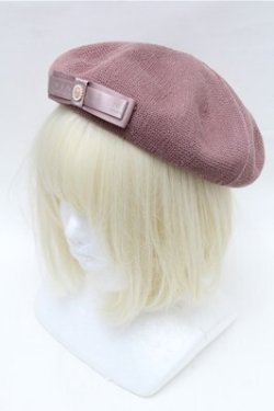 画像1: m petit by misako / NINA'S AM カメオベレー  ピンク S-26-02-08-007-LO-AC-HR-ZS