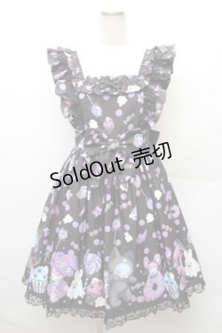 画像1: Angelic Pretty / Happy Treat Partyジャンパースカート  黒 S-26-02-08-051-AP-OP-HR-ZS