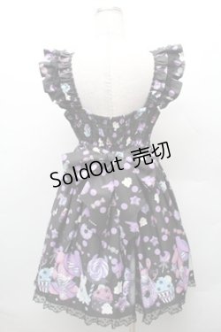 画像2: Angelic Pretty / Happy Treat Partyジャンパースカート  黒 S-26-02-08-051-AP-OP-HR-ZS
