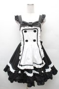 Angelic Pretty / Dreamパティシエジャンパースカート  黒ｘ白 S-26-02-08-052-AP-OP-HR-ZS