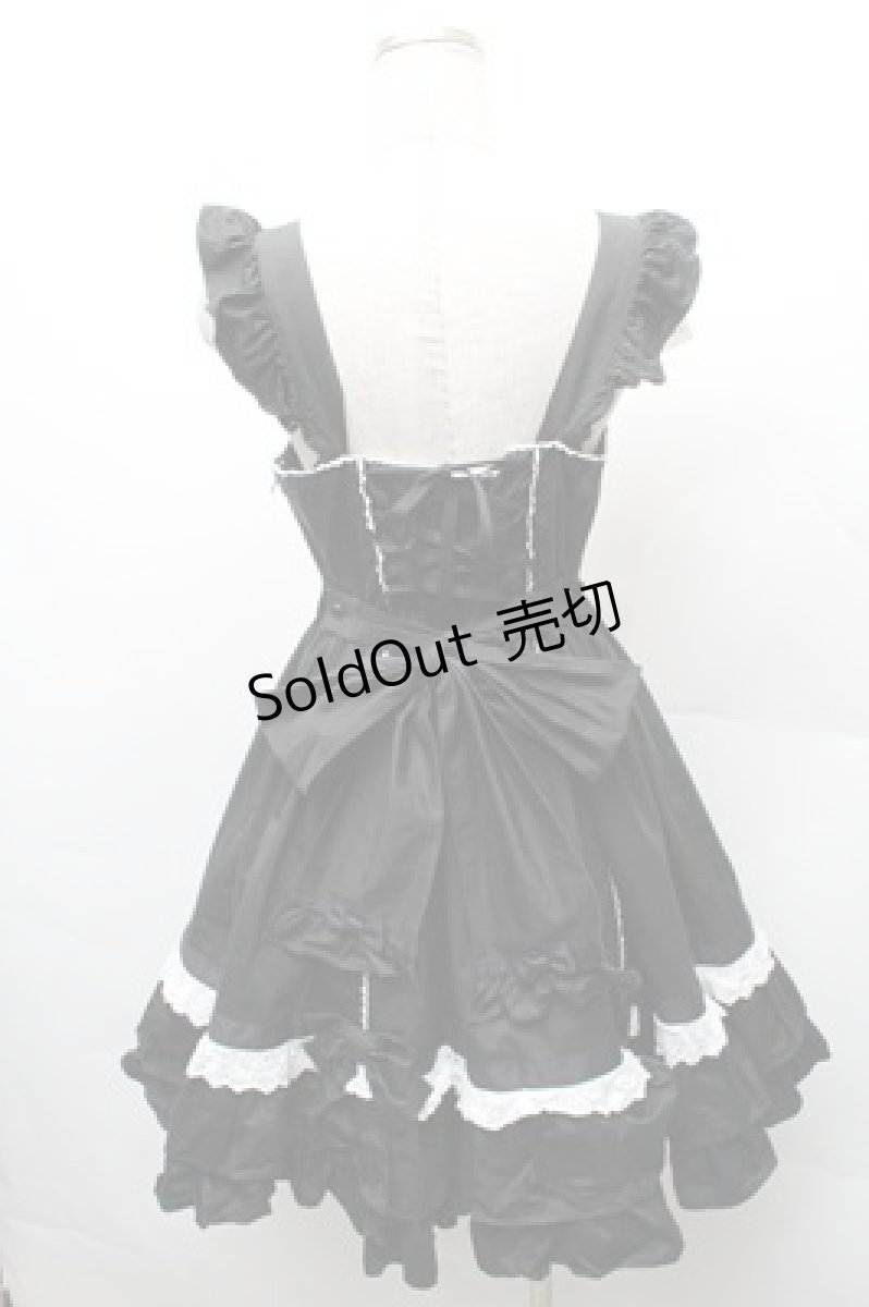 画像2: Angelic Pretty / Dreamパティシエジャンパースカート  黒ｘ白 S-26-02-08-052-AP-OP-HR-ZS (2)