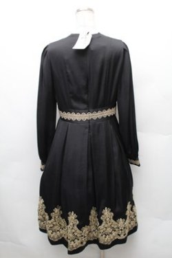 画像2: abilletage / nobleレースワンピース  黒ｘゴールド S-26-02-08-054-GO-OP-HR-ZS