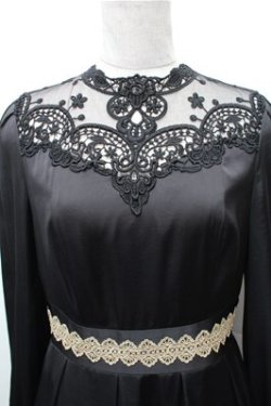 画像3: abilletage / nobleレースワンピース  黒ｘゴールド S-26-02-08-054-GO-OP-HR-ZS