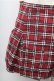 画像3: BATSU / チェックスカート  赤 S-26-02-08-057-PU-SK-HR-ZS (3)