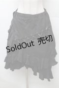 h.naoto Blood / プリントレースアップスカート  黒 S-26-02-08-060-HN-SK-HR-ZS