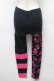 画像2: SUPER LOVERS / スカルプリントレギンス  黒ｘピンク S-26-02-08-063-PU-PA-HR-ZS (2)