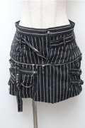SEX POT ReVeNGe / ストライプデニムミニスカート  黒 S-26-02-08-064-SP-SK-HR-ZS