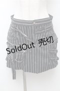 SEX POT ReVeNGe / ストライプデニムミニスカート  黒 S-26-02-08-064-SP-SK-HR-ZS