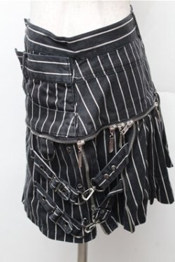 画像3: SEX POT ReVeNGe / ストライプデニムミニスカート  黒 S-26-02-08-064-SP-SK-HR-ZS