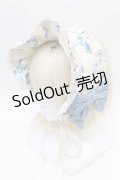 axes femme kawaii / アンティークローズ柄ハーフボンネット  キナリｘブルー S-26-02-08-009-AX-AC-HR-ZS