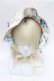 画像2: axes femme kawaii / アンティークローズ柄ハーフボンネット  キナリｘブルー S-26-02-08-009-AX-AC-HR-ZS (2)