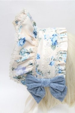 画像3: axes femme kawaii / アンティークローズ柄ハーフボンネット  キナリｘブルー S-26-02-08-009-AX-AC-HR-ZS