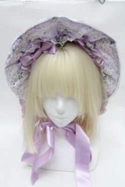 画像2: metamorphose / シャーロットフリルボンネット  ラベンダー S-26-02-08-010-ME-AC-HR-ZS