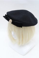 m petit by misako / カメオボンベレー  黒 S-26-02-08-013-LO-AC-HR-ZS