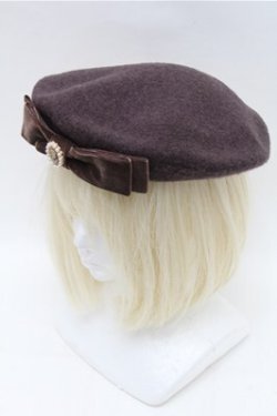 画像1: m petit by misako / カメオボンベレー  ブラウン S-26-02-08-014-LO-AC-HR-ZS