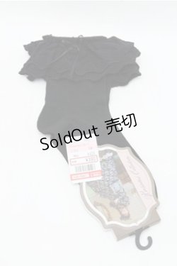 画像1: Kurumi Collaboration / ECkurumiCSレース ソックス  黒 S-26-02-08-019-LO-ZA-HR-ZS