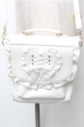Amavel / ハートフリルレースアップバッグ  白 S-26-02-08-030-CA-BG-HR-ZS