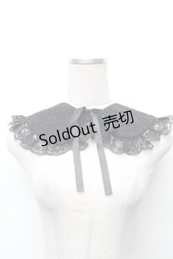 画像1: m petit by misako / AMレースツケエリ  黒 S-26-02-08-031-LO-ZA-HR-ZS