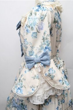 画像4: axes femme kawaii / アンティークローズ柄ワンピース  キナリｘブルー S-26-02-08-032-AX-OP-HR-ZS