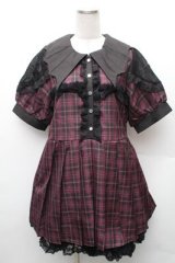 DearMyLove / デビル襟クロスフリルワンピース  黒ｘピンク S-26-02-08-035-EL-OP-HR-ZS