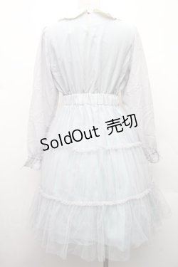 画像2: axes femme POETIQUE / チュールレイヤードワンピース  グレーｘミント S-26-02-09-039-AX-OP-HR-ZS