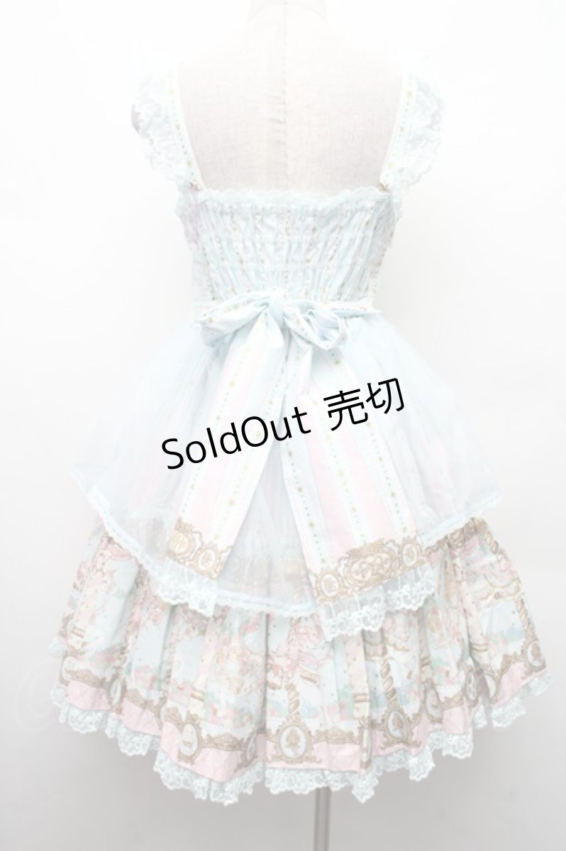 画像2: Angelic Pretty / Day Dream Carnivalティアードジャンパースカート  サックス S-26-02-09-040-AP-OP-AS-ZS (2)