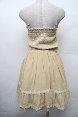 画像2: axes femme / シフォン切替キャミワンピース  イエロー S-26-02-09-041-AX-OP-HR-ZS