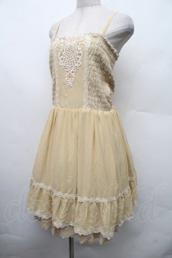 画像3: axes femme / シフォン切替キャミワンピース  イエロー S-26-02-09-041-AX-OP-HR-ZS