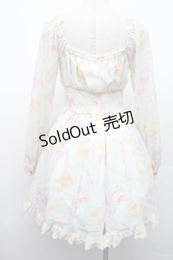 画像2: LIZ LISA / フロント編み上げローズ柄ワンピース  ミント S-26-02-09-043-LO-OP-HR-ZS