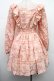 画像2: LIZ LISA / フロント編み上げローズ柄ワンピース 0 ピンク S-26-02-09-045-LO-OP-HR-ZS (2)