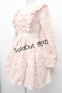 画像3: LIZ LISA / フロント編み上げローズ柄ワンピース 0 ピンク S-26-02-09-045-LO-OP-HR-ZS