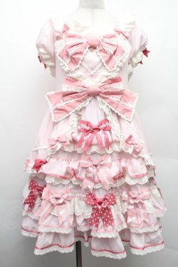 画像1: 花与珍珠匣 / 青木美沙子コラボワンピース  ピンク S-26-02-09-047-LO-ZA-AS-ZS