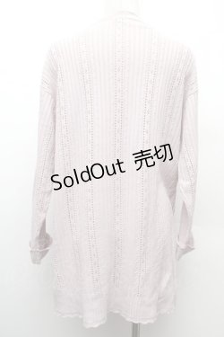 画像2: axes femme / 花刺繍ロングニットカーディガン  ピンク S-26-02-09-008-AX-TO-HR-ZS