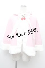 BABY,THE STARS SHINE BRIGHT / ゆらゆらいちごのうさみみファーケープ  ピンク S-26-02-09-009-BA-JA-AS-ZS