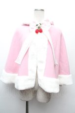 画像1: BABY,THE STARS SHINE BRIGHT / ゆらゆらいちごのうさみみファーケープ  ピンク S-26-02-09-009-BA-JA-AS-ZS (1)