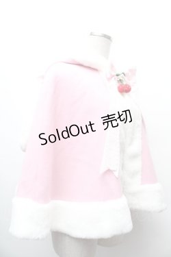 画像3: BABY,THE STARS SHINE BRIGHT / ゆらゆらいちごのうさみみファーケープ  ピンク S-26-02-09-009-BA-JA-AS-ZS