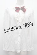 Secret Honey / ベロアリボンシフォンブラウス  白 S-26-02-09-002-CA-BL-HR-ZS