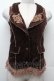 画像1: axes femme / バラ刺繍ベロアベスト  ブラウン S-26-02-09-016-AX-TO-HR-ZS (1)