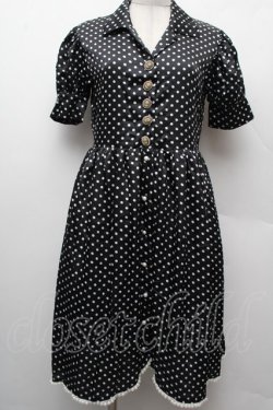 画像1: Swankiss / DOTパールワンピース  黒ｘ白 S-26-02-09-017-CA-OP-HR-ZS